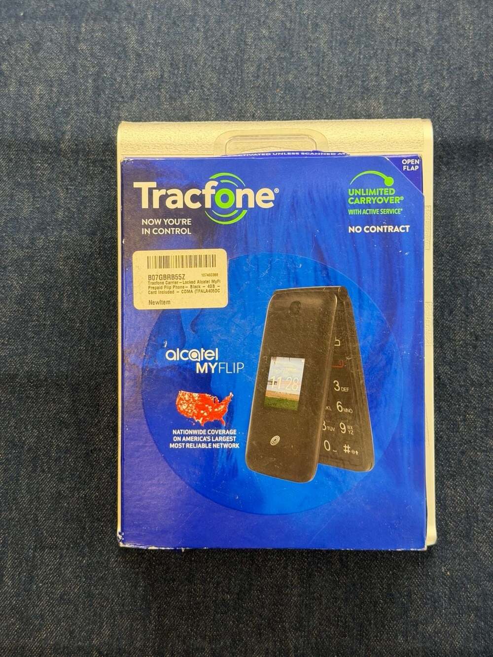 Alcatel MyFlip A405DL Tracfone Prepaid Flip Phone - Black